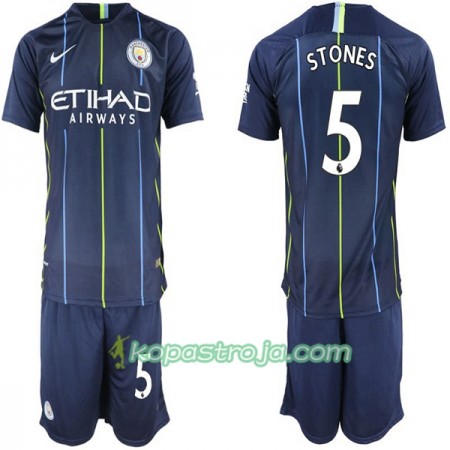 Billiga Fotbollströjor Manchester City Stones 5 Barn Borta tröja 2018/19 Kortärmad